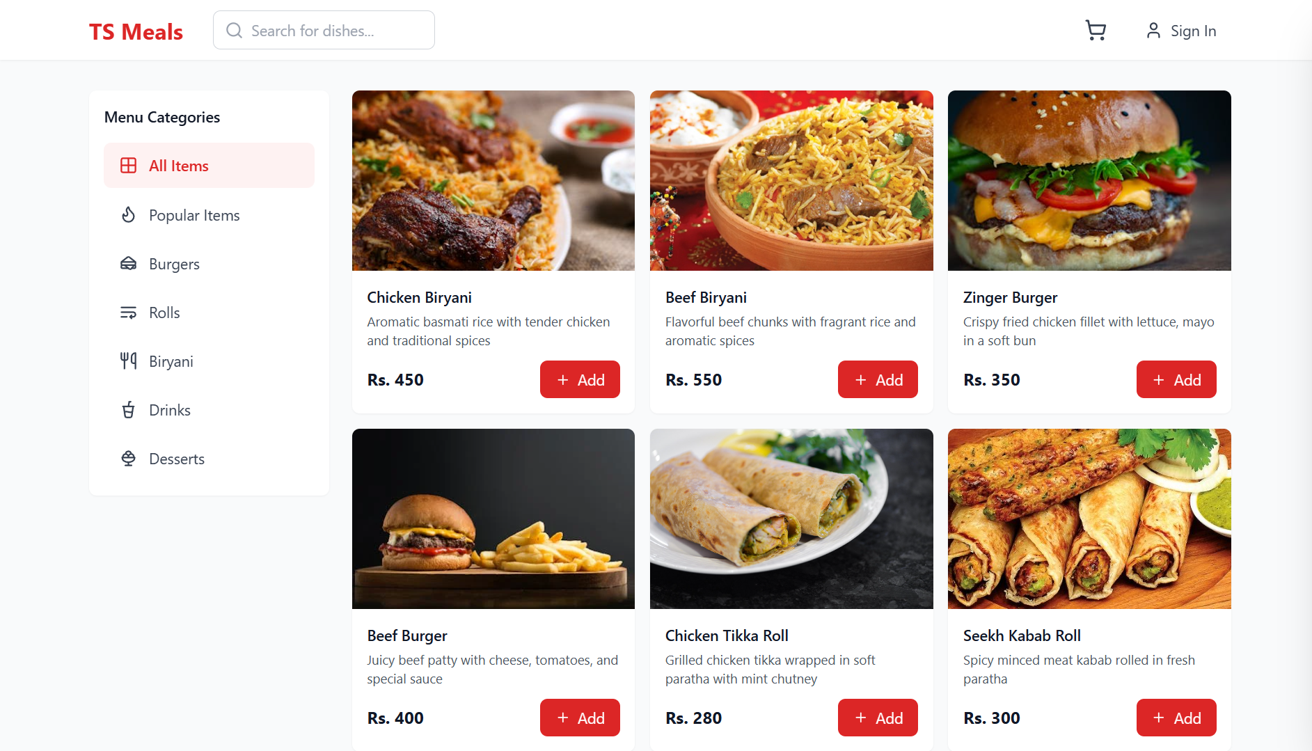 TS meals by Tayyab Saleem